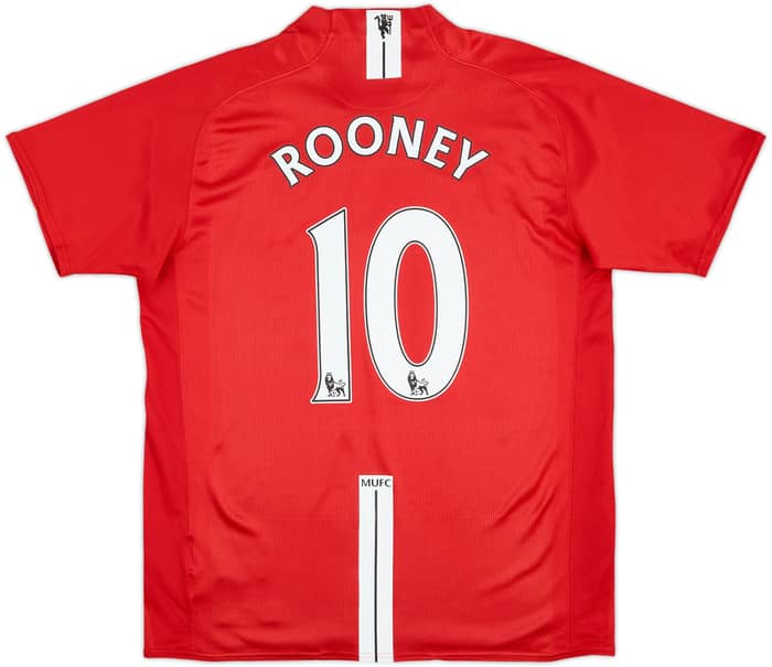 2007-09 Manchester United Home Shirt Rooney #10 - 6/10 - (L)