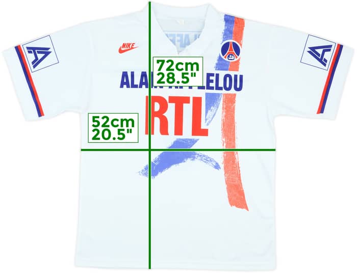 1990-91 Paris Saint-Germain Home Shirt #6 - 9/10 - (L)