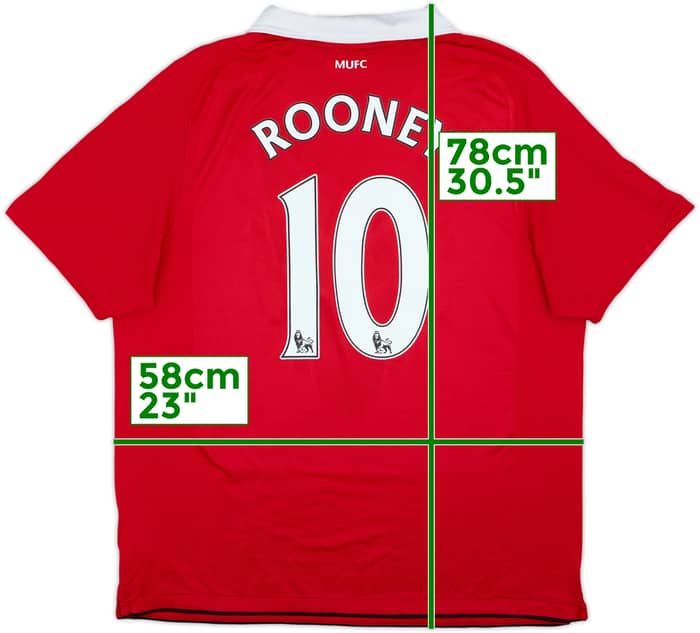 2011-12 Manchester United Home Shirt Rooney #10 - 5/10 - (XL)