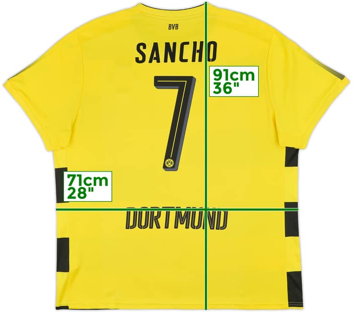 2017-18 Borussia Dortmund Home Shirt Sancho #7 - 8/10 - (3XL)