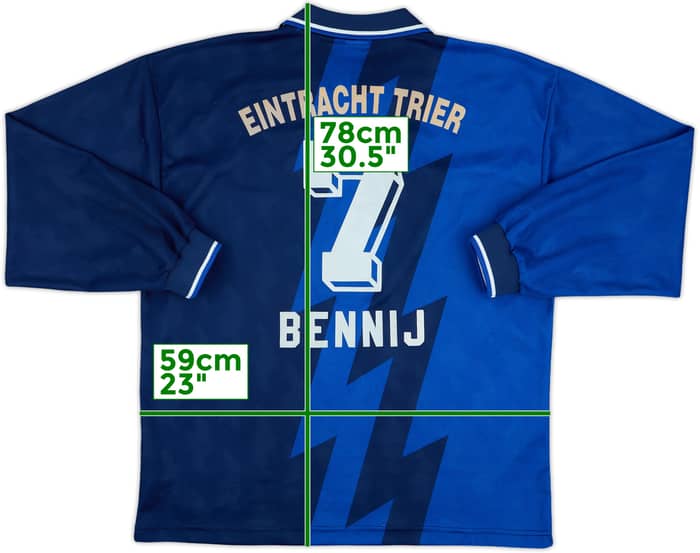 1997-98 Eintracht Trier Home L/S Shirt Bennij #7 - 7/10 - (XL)