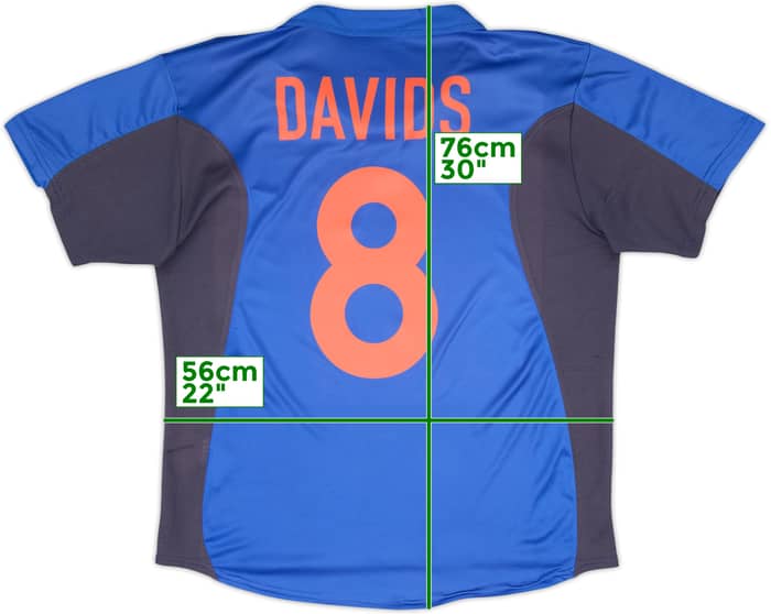 2000-02 Netherlands Away Shirt Davids #8 - 7/10 - (L)