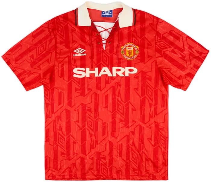 1992-94 Manchester United Home Shirt Cantona #7 - 9/10 - (L)