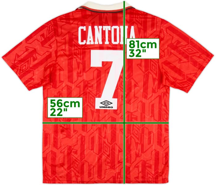 1992-94 Manchester United Home Shirt Cantona #7 - 9/10 - (L)