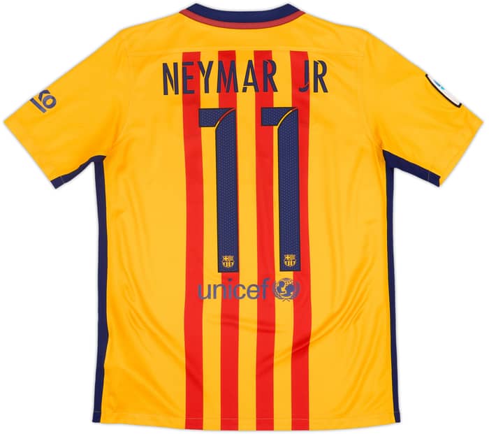 2015-16 Barcelona Away Shirt Neymar #11 - 7/10 - (XL.Boys)