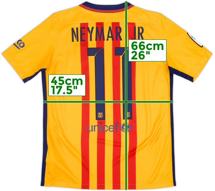 2015-16 Barcelona Away Shirt Neymar #11 - 7/10 - (XL.Boys)