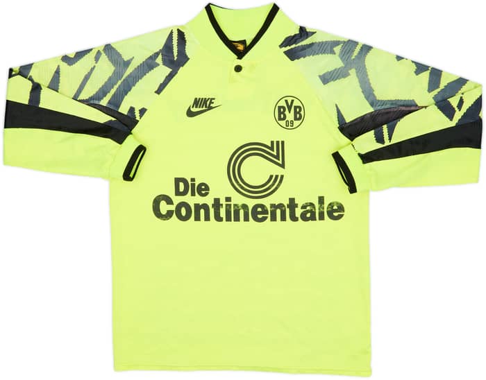 1991-92 Borussia Dortmund Home L/S Shirt - 8/10 - (S)