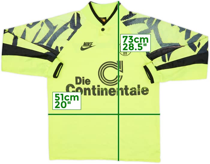 1991-92 Borussia Dortmund Home L/S Shirt - 8/10 - (S)