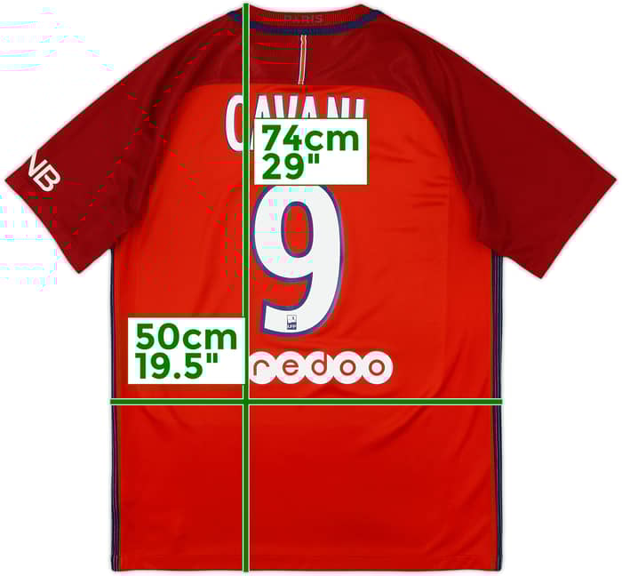 2016-17 Paris Saint-Germain Away Shirt Cavani #9 - 8/10 - (M)