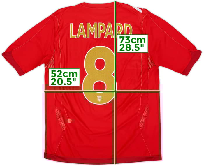 2006-08 England Away Shirt Lampard #8 - 5/10 - (M)