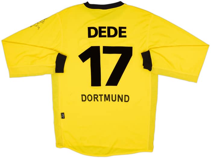 2003-04 Borussia Dortmund Home L/S Shirt Dede #17 - 6/10 - (S)