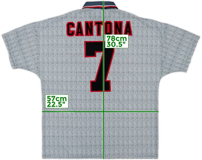 1995-96 Manchester United Away Shirt Cantona #7 - 8/10 - (XL)