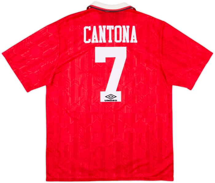 1992-94 Manchester United Home Shirt Cantona #7 - 8/10 - (XL)