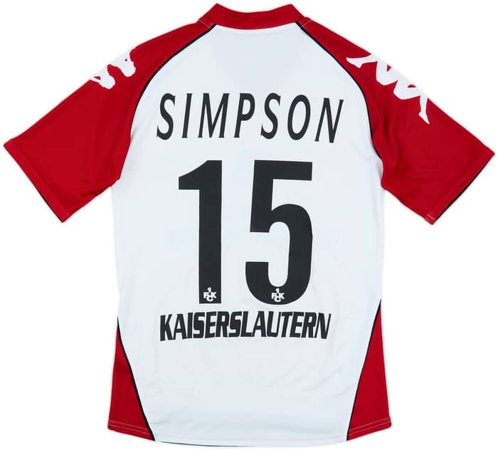 2007-08 Kaiserslautern Away Shirt Simpson #15 - 7/10 - (M)
