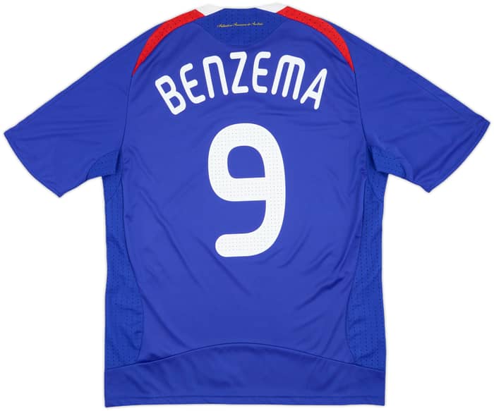 2007-08 France Home Shirt Benzema #9 - 6/10 - (M)