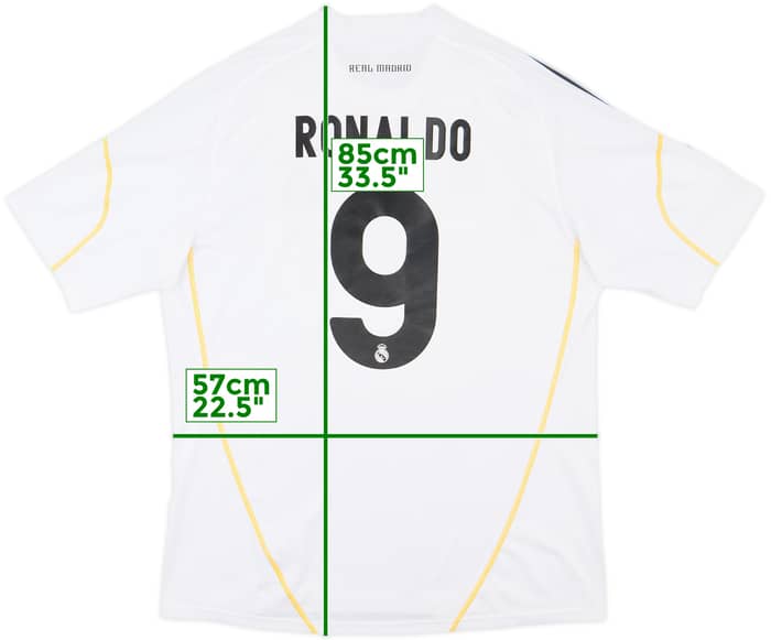 2009-10 Real Madrid Home Shirt Ronaldo #9 - 8/10 - (XL)