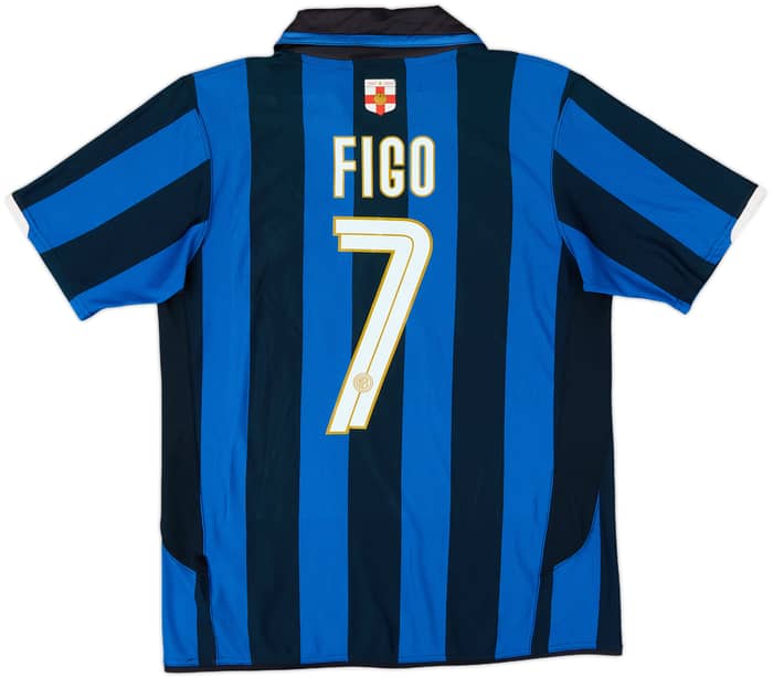 2007-08 Inter Milan Centenary Home Shirt Figo #7 - 6/10 - (M)