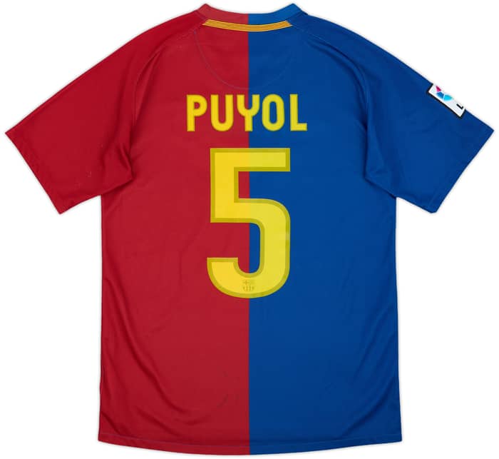 2008-09 Barcelona Home Shirt Puyol #5 - 8/10 - (S)