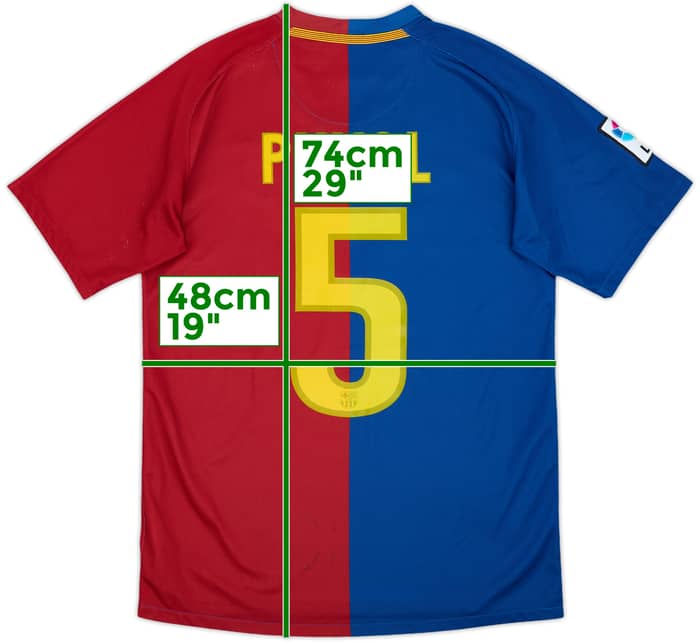 2008-09 Barcelona Home Shirt Puyol #5 - 8/10 - (S)
