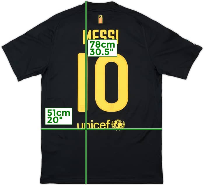 2011-12 Barcelona Away Shirt Messi #10 - 6/10 - (M)