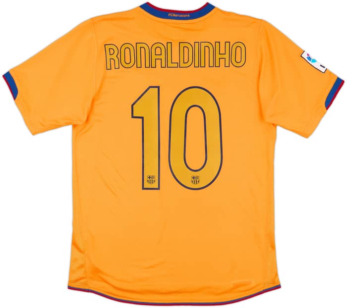 2006-08 Barcelona Away Shirt Ronaldinho #10 - 9/10 - (S)