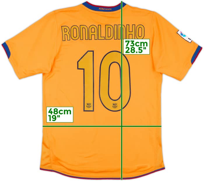 2006-08 Barcelona Away Shirt Ronaldinho #10 - 9/10 - (S)