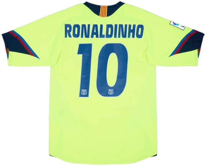 2005-06 Barcelona Away Shirt Ronaldinho #10 - 7/10 - (S)