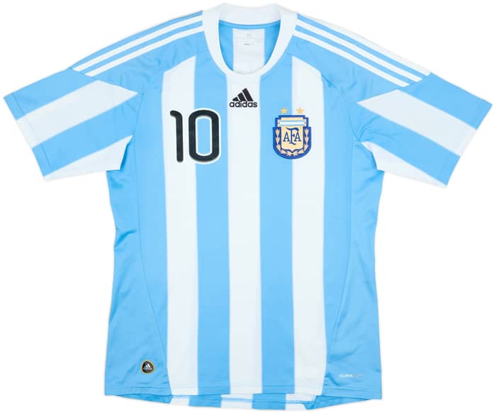 2010-11 Argentina Home Shirt Messi #10 - 8/10 - (M)