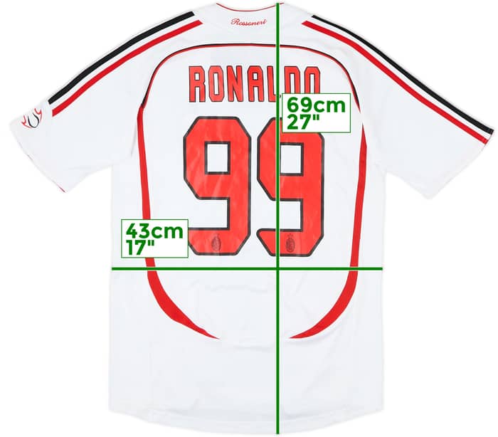 2006-07 AC Milan Away Shirt Ronaldo #99 - 8/10 - (S)