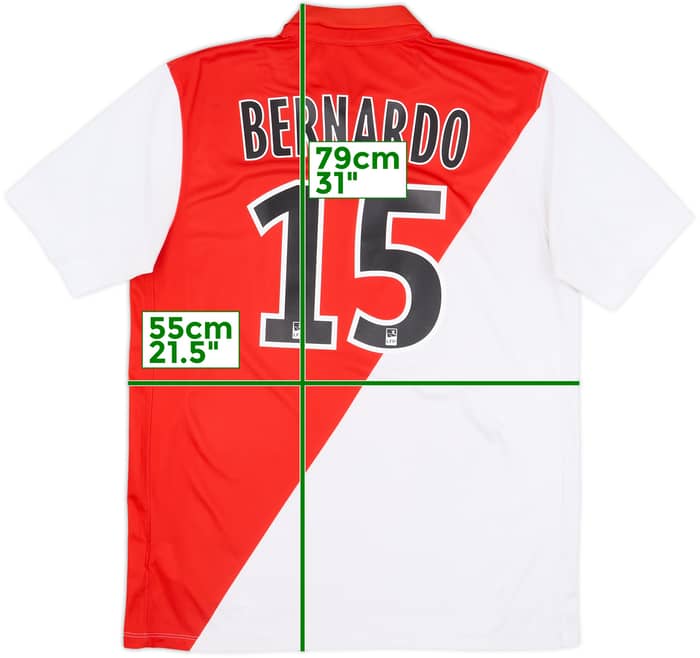 2014-15 Monaco Home Shirt Bernardo #15 - 6/10 - (L)