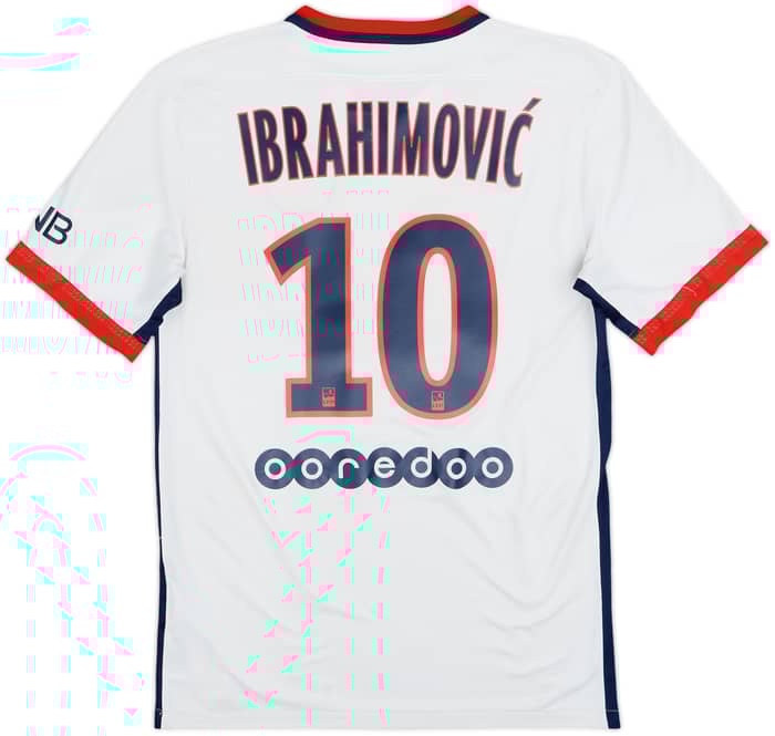 2015-16 Paris Saint-Germain Away Shirt Ibrahimovic #10 - 7/10 - (S)