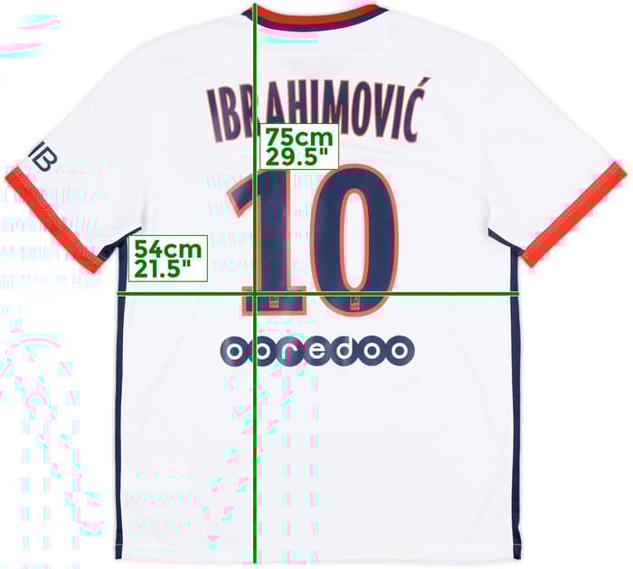 2015-16 Paris Saint-Germain Away Shirt Ibrahimovic #10 - 9/10 - (L)