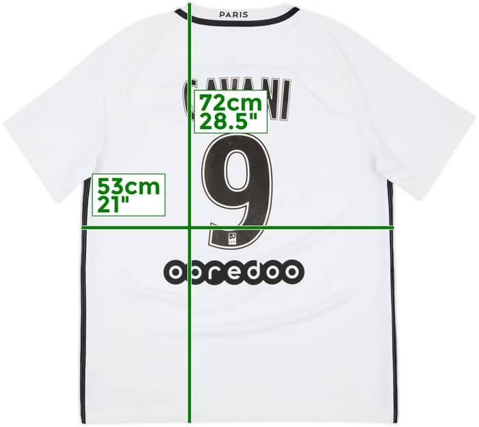 2016-17 Paris Saint-Germain Third Shirt Cavani #9 - 7/10 - (L)