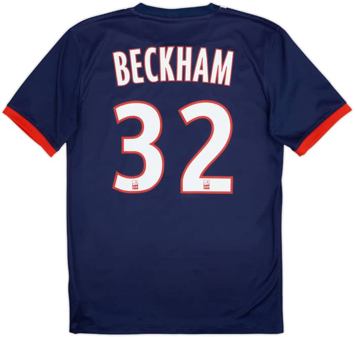 2013-14 Paris Saint-Germain Home Shirt Beckham #32 - 7/10 - (S)