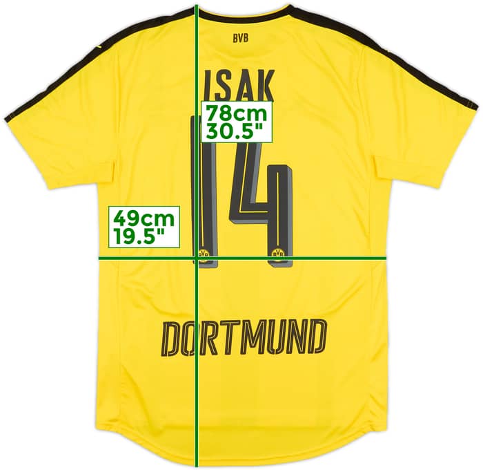 2016-17 Borussia Dortmund Home Shirt Isak #14 - 9/10 - (M)