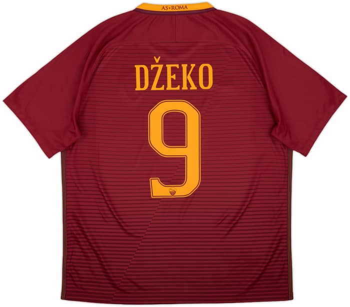 2016-17 Roma Home Shirt Dzeko #9 - 10/10 - (XL)