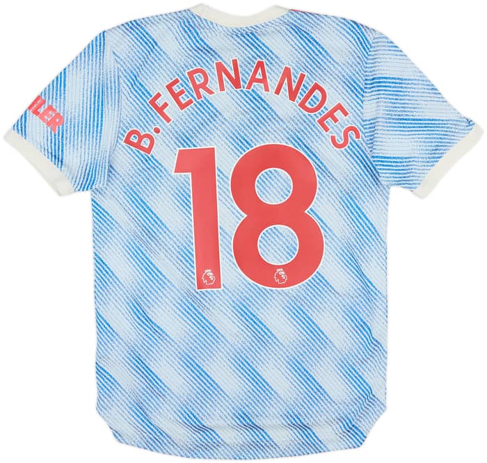 2021-22 Manchester United Authentic Away Shirt B.Fernandes #18 - 6/10 - (S)