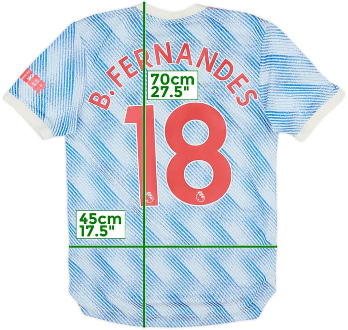 2021-22 Manchester United Authentic Away Shirt B.Fernandes #18 - 6/10 - (S)