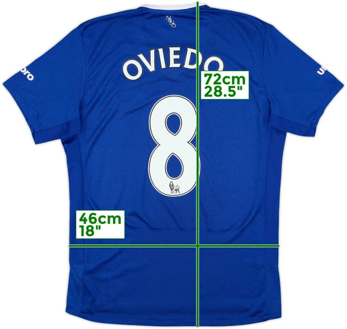 2015-16 Everton Home Shirt Oviedo #8 - 8/10 - (M)