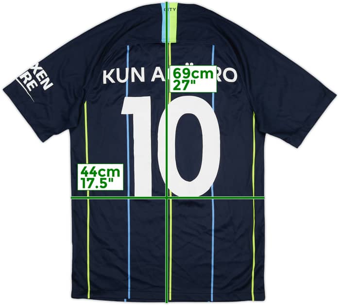 2018-19 Manchester City Away Shirt Kun Aguero #10 - 8/10 - (S)