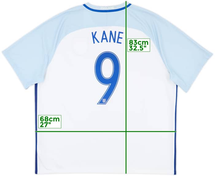 2016-17 England Home Shirt Kane #9 - 8/10 - (3XL)
