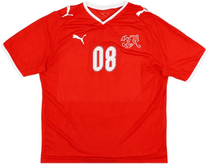 2008-10 Switzerland Player Issue Home Shirt #08 - 8/10 - (L)