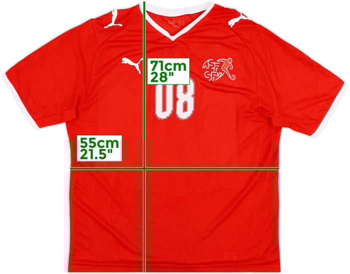 2008-10 Switzerland Player Issue Home Shirt #08 - 8/10 - (L)