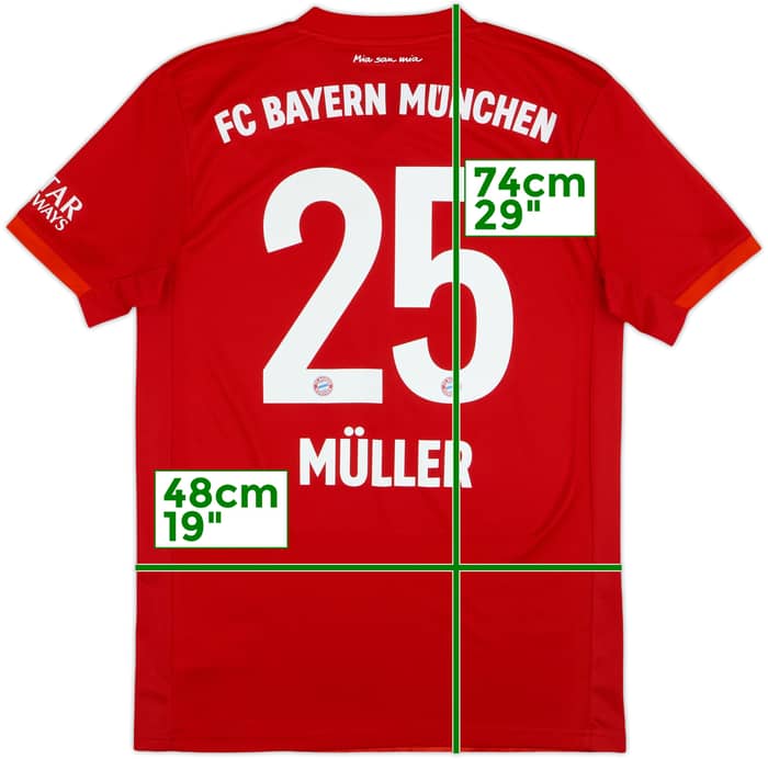 2019-20 Bayern Munich Home Shirt Muller #25 - 10/10 - (S)
