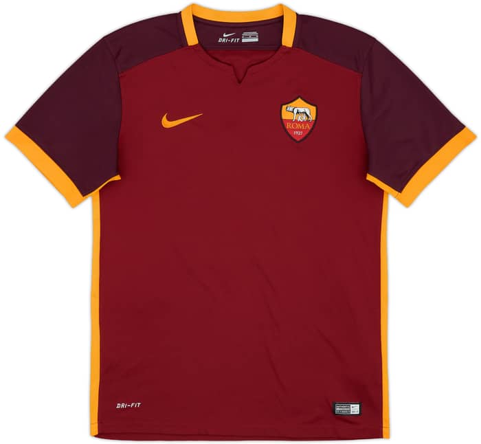 2015-16 Roma Home Shirt Totti #10 - 7/10 - (M)