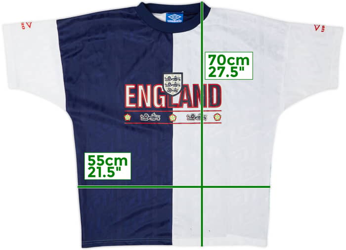 1994-96 England Umbro Training Shirt - 6/10 - (M)