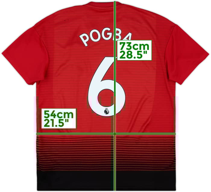 2018-19 Manchester United Home Shirt Pogba #6 - 8/10 - (L)