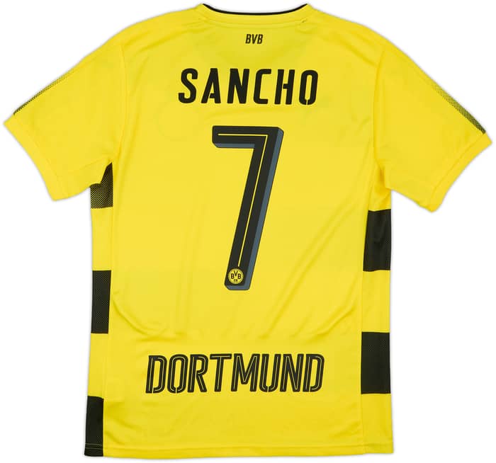 2017-18 Borussia Dortmund Home Shirt Sancho #7 - 8/10 - (S)