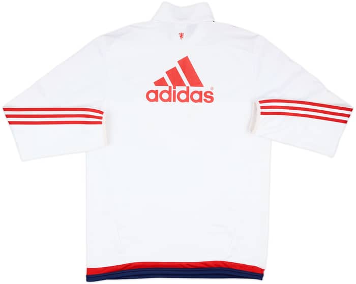 2015-16 Manchester United adidas 1/4 Zip Sweat Top - 7/10 - (M)