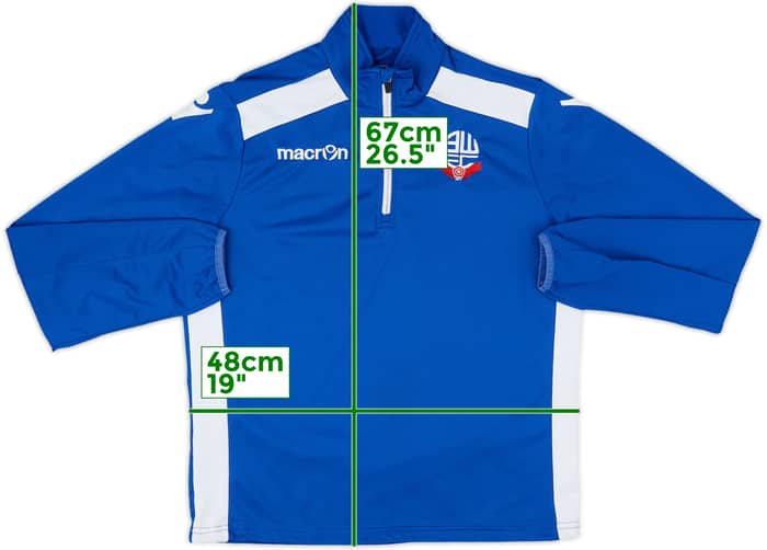 2016-17 Bolton Macron 1/4 Zip Sweat Top - 6/10 - (M)